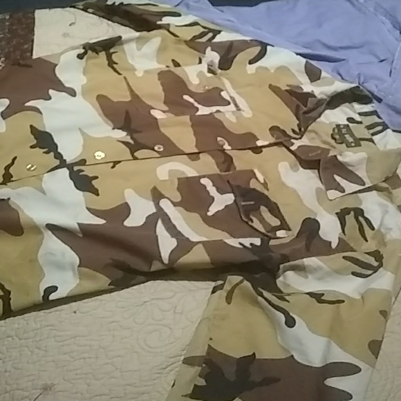 Long sleve multi colored camo button down - Picture 2 of 2